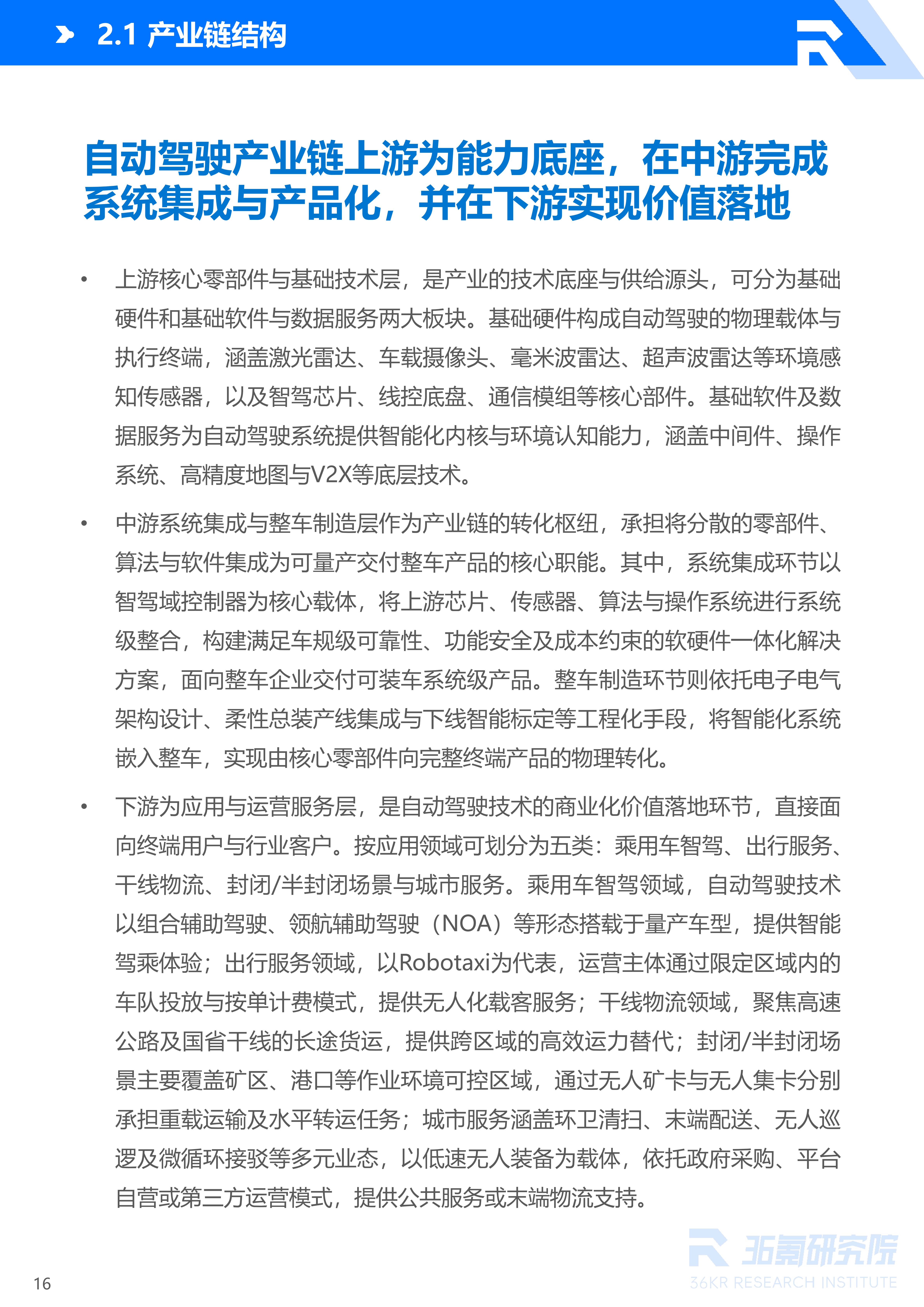 36氪研究院 | 2026年中国自动驾驶行业发展研究报告