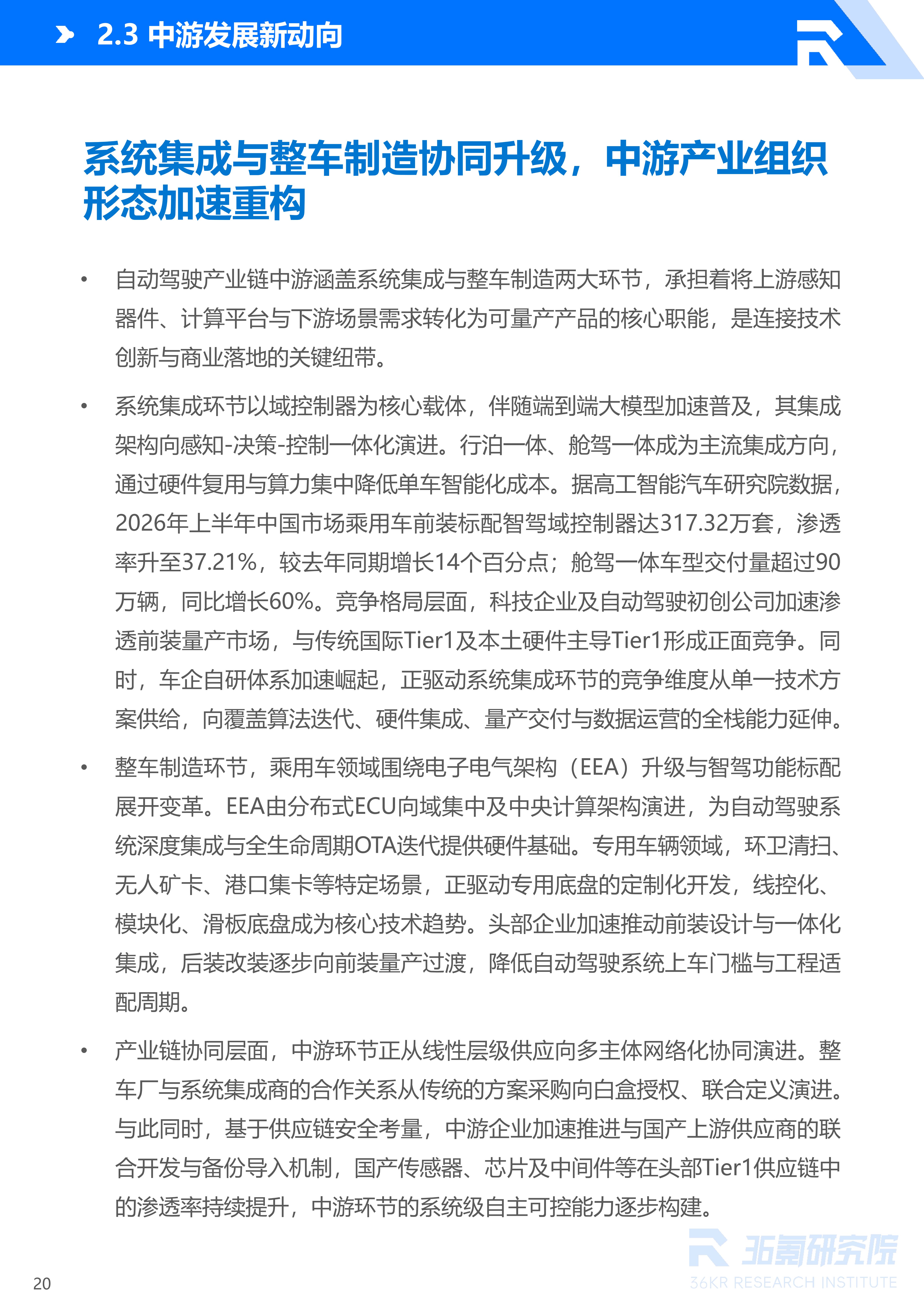 36氪研究院 | 2026年中国自动驾驶行业发展研究报告